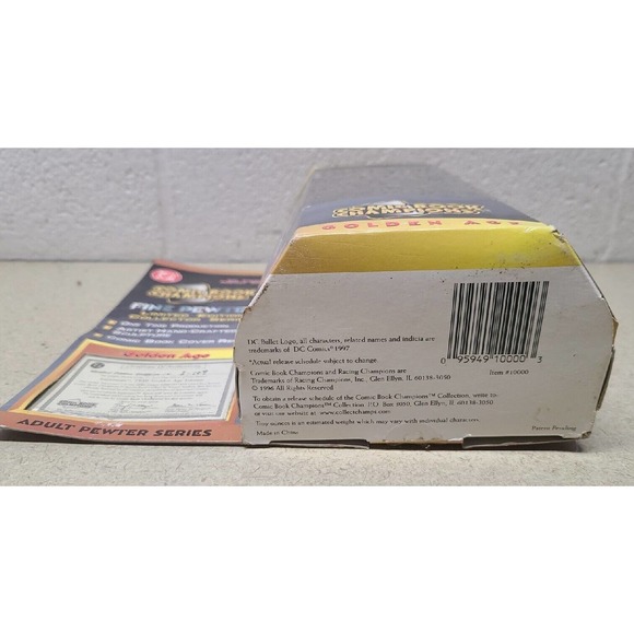 1997 Comic Book Champions Fine Pewter Golden Age 1939 Superman Figure - Picture 2 of 9